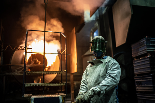 Metal industry work - steel furnace