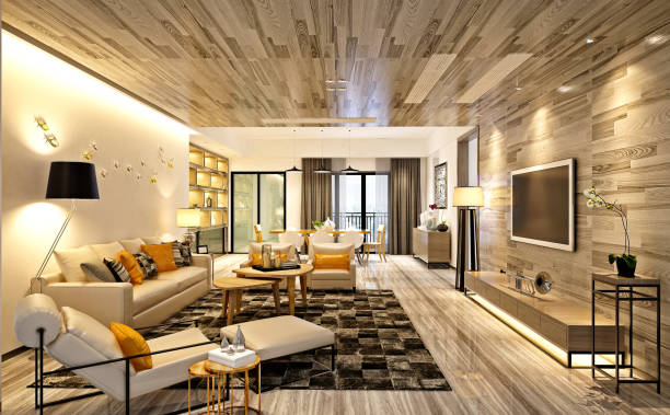 istock 3D Render of Living room 1286570415