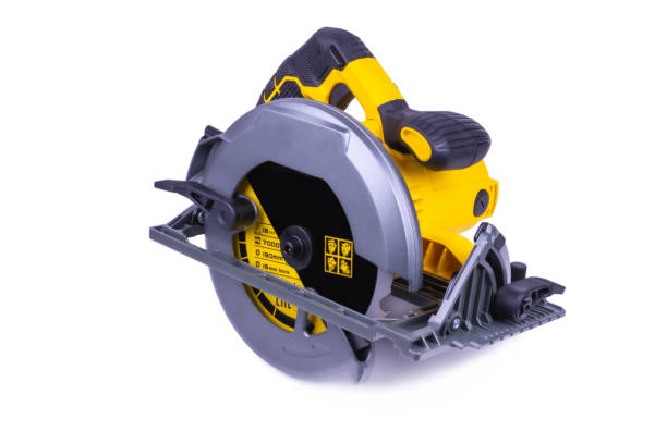 istock yellow circular saw on white background 1286574508