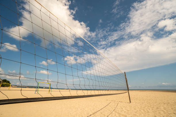 istock Volleyball net on the beach 1286580827