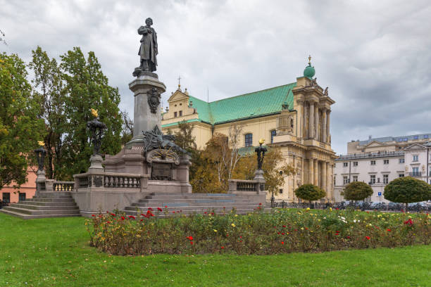 istock Statue of Adam Mickiewicz in Warsaw 1286581332
