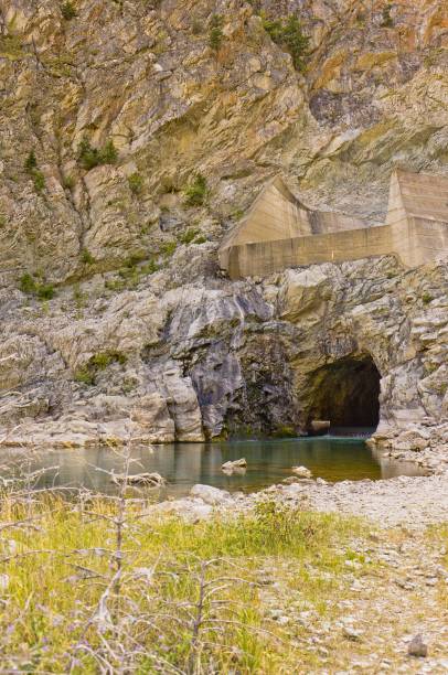 istock Spillway and bypass tunnel for a hydro dam 1286595830