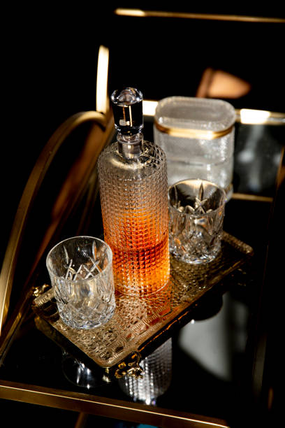 istock Crystal Glassware on Bar Cart 1286596041