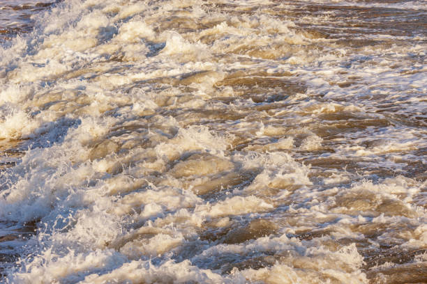 istock Wave of the sea water at sunset time. 1286601557