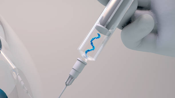 rna 백신의 새로운 모형은 바이러스 rna의 단편을 인간 세포로 삽입하고 바이러스성 단백질 스파이크를 생성하는 그(것)들을 다시 프로그램한 다음 자극하고 면역 반응을 - macrophage human immune system cell biology 뉴스 사진 이미지