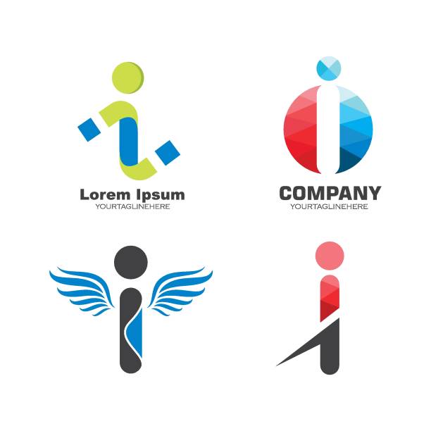 I  letter icon illustration vector design I  letter icon illustration vector design template i logo stock illustrations
