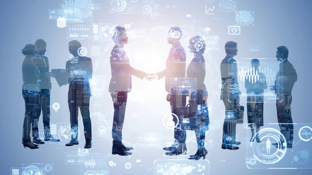 istock Business network concept. Group of businessperson. Teamwork. Human resources. 1286605968