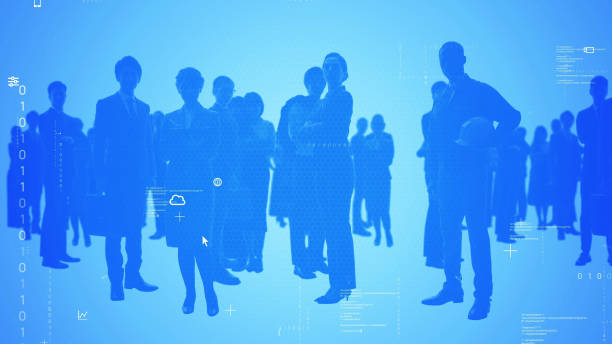 istock Loop animation of business network concept. Group of multinational people. Human resources. 1286606002