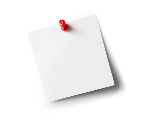 istock close up of a note paper with a red push pin on white background 1286606806