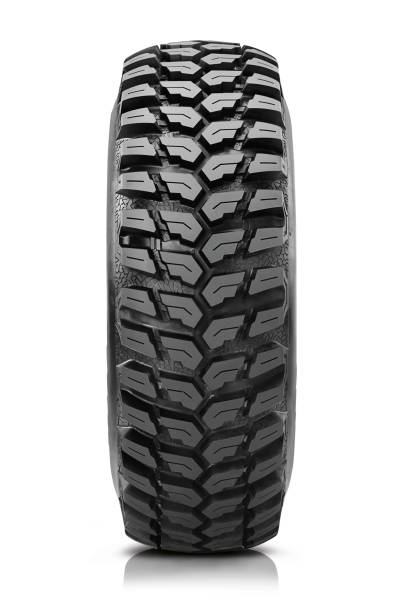 istock Car wheels isolated on a white background. 1286608405