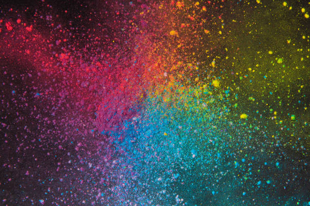 istock Colorful powder macro close up. Abstract colored background 1286611892