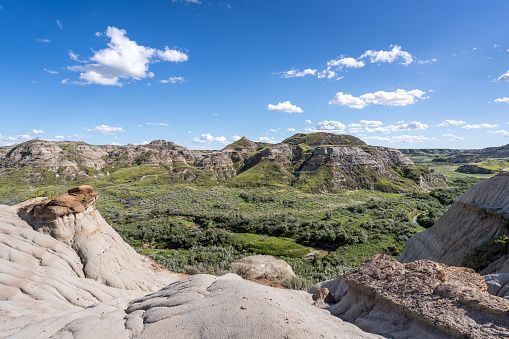 Badlands of Dinosaur Provincial Park in Alberta, Canada.