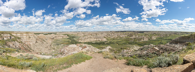 Badlands of Dinosaur Provincial Park in Alberta, Canada.