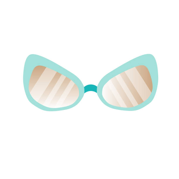 istock Single sunglasses are isolated on a white background.  Frame for glasses in the shape of cat's eyes. Vector illustration in flat style 1286618969
