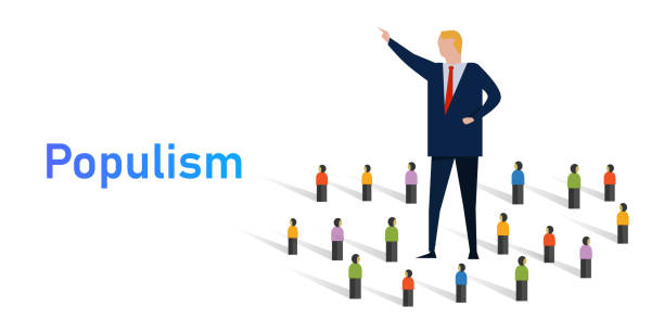 populism political approach appeal to ordinary people who feel that their concerns are disregarded by established elite groups populism political approach appeal to ordinary people who feel that their concerns are disregarded by established elite groups vector populism stock illustrations
