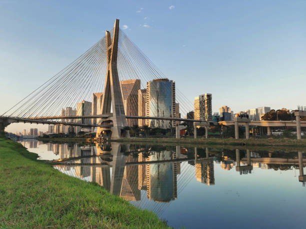 istock Stayed Bridge in Sao Paulo across the Pinheiros 1286621905