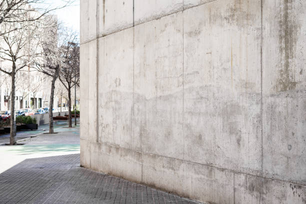 Urban background with fragment of empty building wall