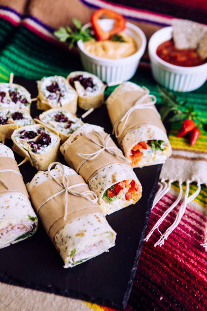 istock Full plate of vegan wraps 1286632373