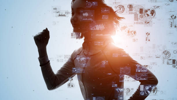 istock Wearable device concept. Smart watch. Health care technology. Sportstech. 1286635599