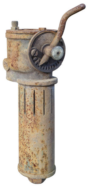 istock Mechanical fuel feeder in a vintage diesel engine 1286636796