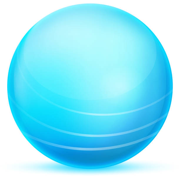 istock Glass blue ball or precious pearl. Glossy realistic ball, 3D abstract vector illustration highlighted on a white background. Big metal bubble with shadow. 1286636866