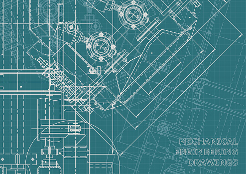 Computer Engineering Drawing Example Vector Engineering Illustration Computer Aided Design Systems ...