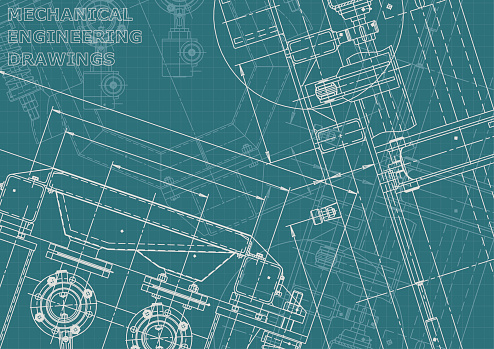 Computer Engineering Drawing Example Vector Engineering Illustration Computer Aided Design Systems ...