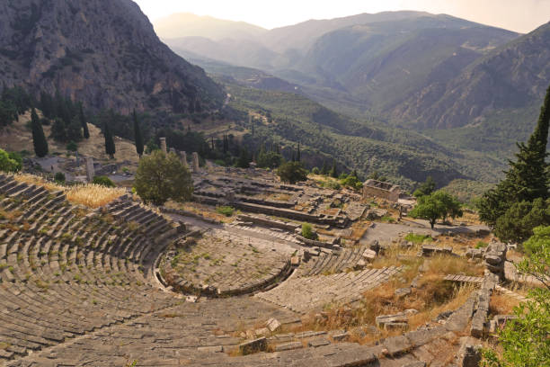 istock Delphi Theatre, Ancient Greek archaeological site postcard 1286641328