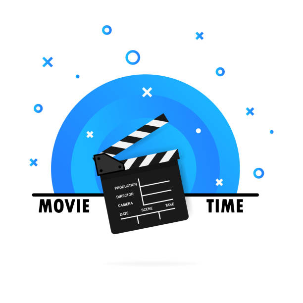 istock Film clapper board. Movie clapper. Movie time concept. Vector illustration. 1286645835