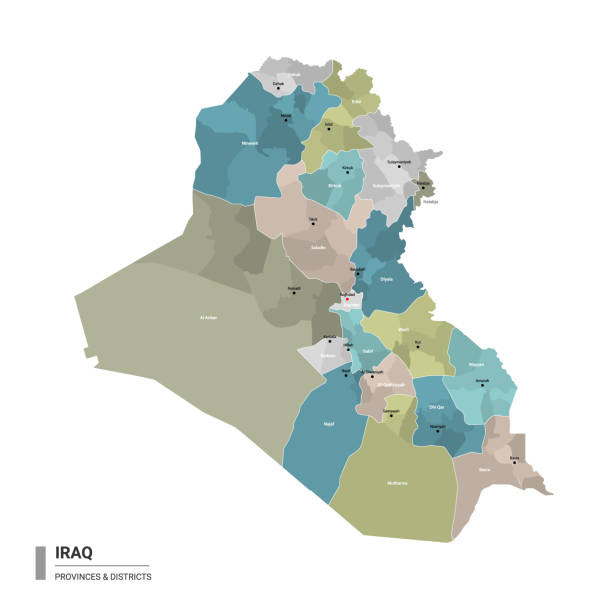 Iraq Higt Detailed Map With Map Of Iraq Iraq Higt Detailed Map With Map Of Iraq With Districts And 