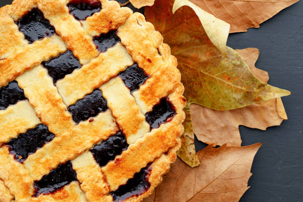 istock Berry tart pie served on table close up 1286652946