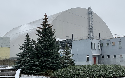 Chernobyl exclusion zone, Ukraine. Chernobyl nuclear power plant.