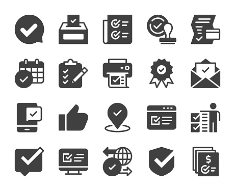 Approve Icons Vector EPS File.