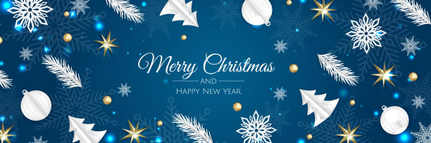 istock Christmas banner. Background Xmas objects viewed from above. BackgroundMerry Christmas and happy New Year 1286662062