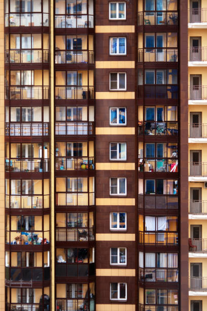 istock Typical apartment buildings in urban area. 1286663669