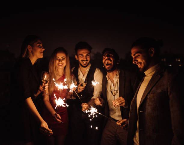 istock celebrating the christmas in the rooftop 1286664775