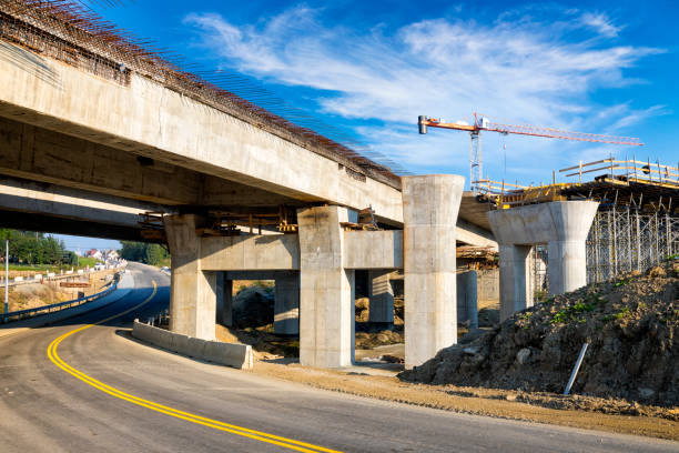 istock Construction of the viaducts on the new highway 1286669370