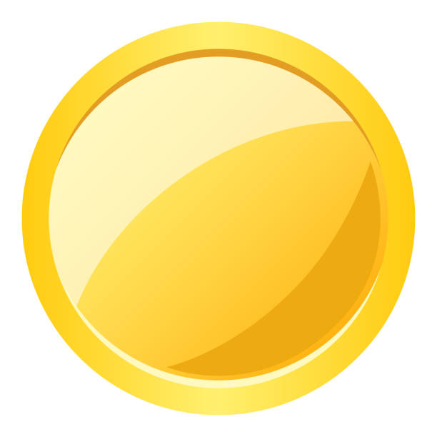 One simple gold coin facing the front. One simple gold coin facing the front. bounty hunter stock illustrations