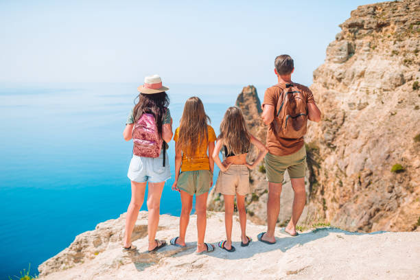 istock Happy family on vacation in the mountains 1286670667