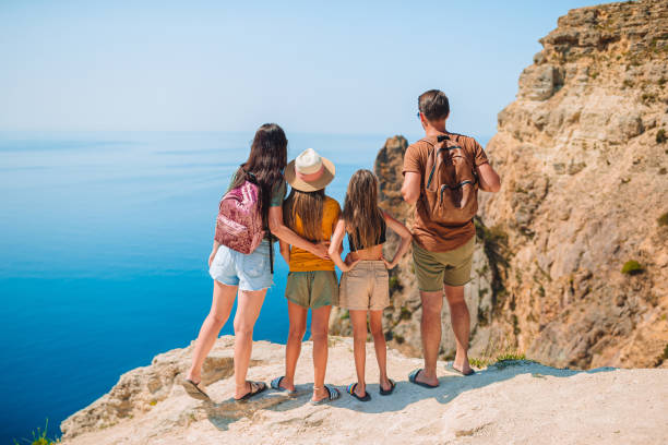 istock Happy family on vacation in the mountains 1286670710
