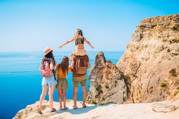 istock Happy family on vacation in the mountains 1286670823