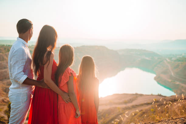 istock Happy family on vacation in the mountains 1286670977