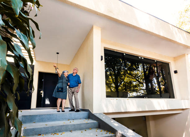 istock Senior couple having a good time in their home yard 1286672575