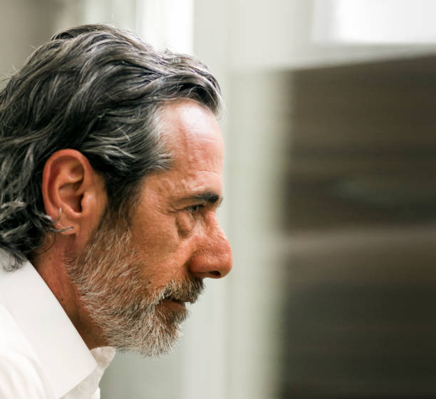 istock Profile portrait of handsome mature man 1286672652