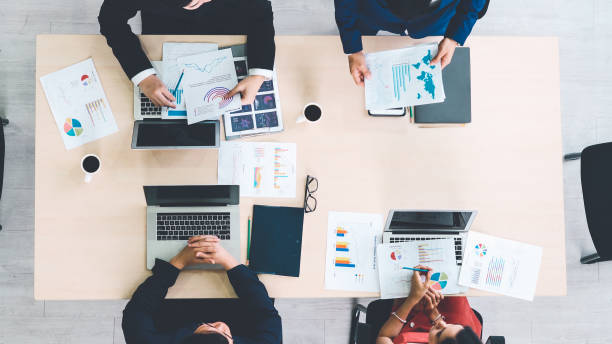 istock Business people group meeting shot from top view 1286675537