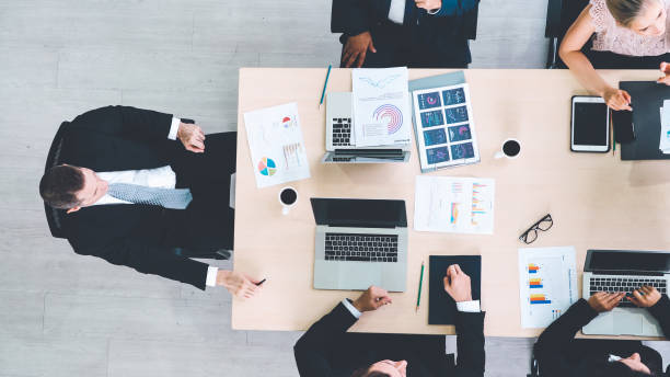 istock Business people group meeting shot from top view 1286675656