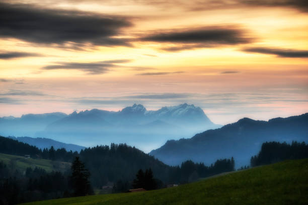 Winter nature landscape, amazing mountain view