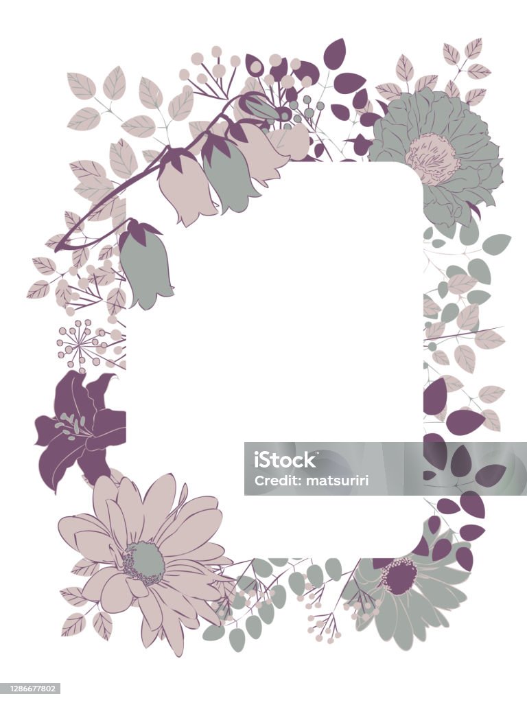 Botanic Frameborder Botanical Frame Stock Illustration - Download Image Now - Analog ...