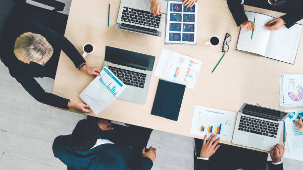 istock Business people group meeting shot from top view 1286678558
