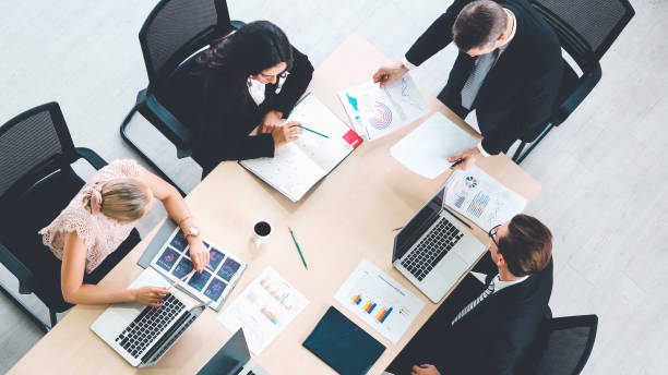 istock Business people group meeting shot from top view 1286678619